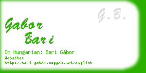 gabor bari business card